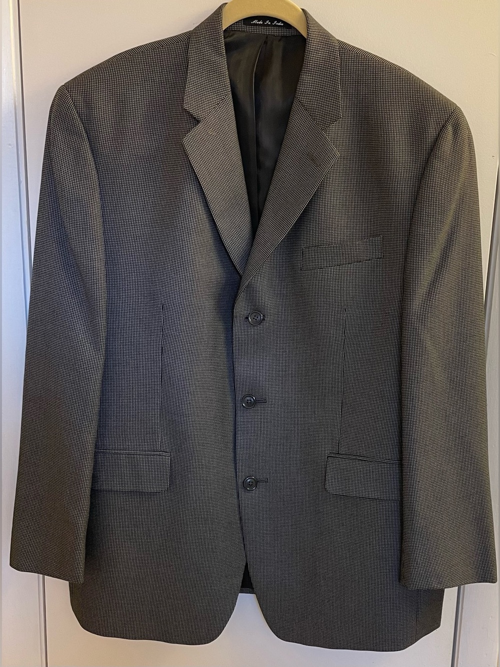 Michael Kors Black Houndstooth Sport Coat/Blazer 
Men’s Size 42S